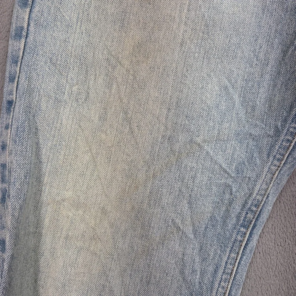 Calvin Klein‎ Selvedge Jeans Mens Blue Light Dirty Wash Straight Leg Fits 34x32